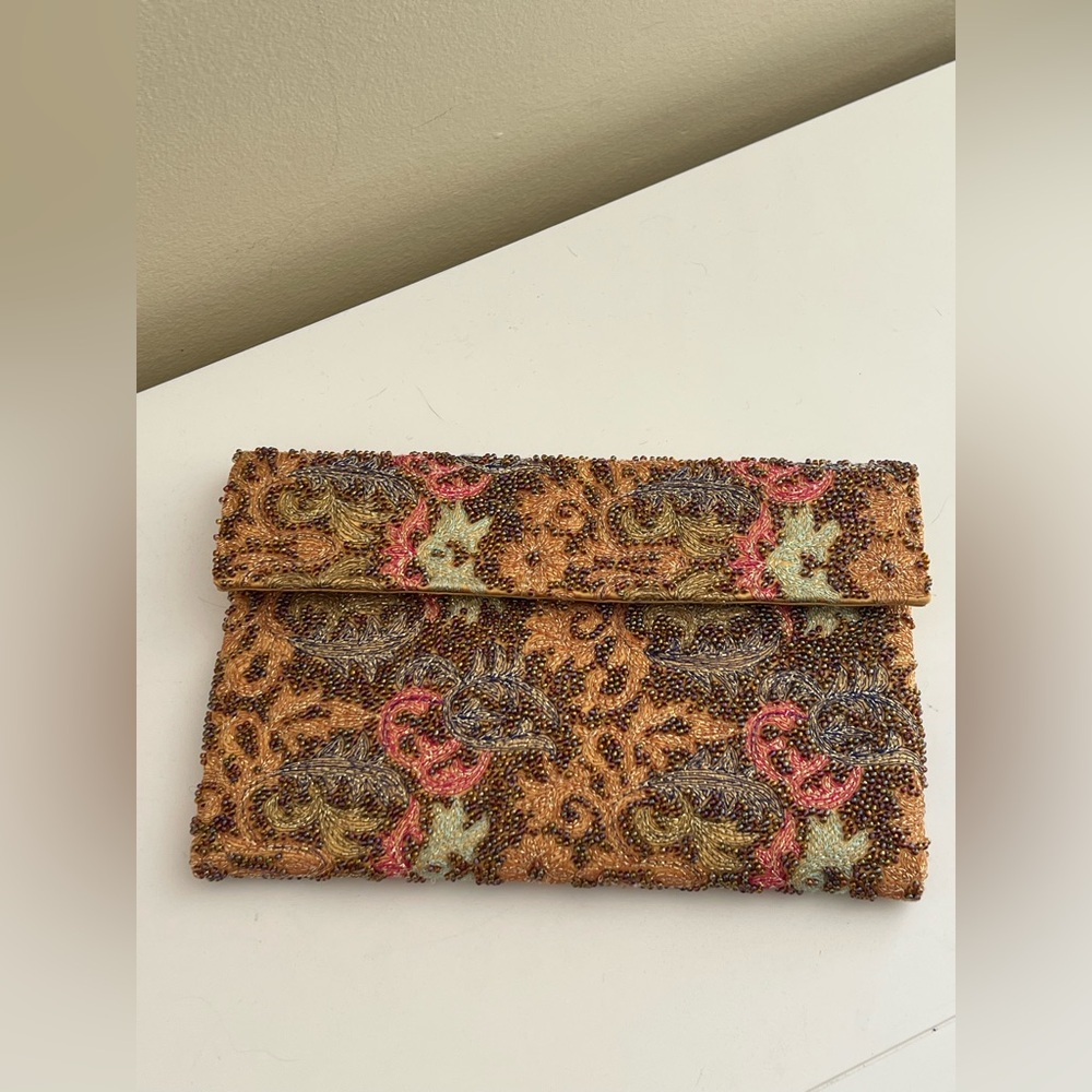 Vintage Chain Strap Clutch - beaded Multicolor by Franchi - Picture 3 of 7